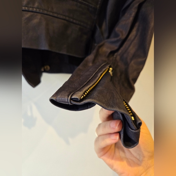 Iro Paris Blue Leather Moto Jacket Size Italian 40 - Picture 15 of 16